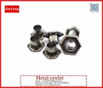 hexagon shape and heart shape garment metal eyelet and washer