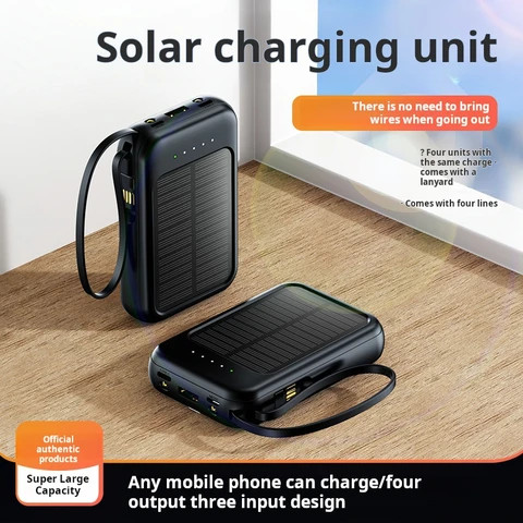 High-Capacity 10000mAh Waterproof Solar Power Bank Mobile Charger 10000mAh Solar Energy Mobile Phone Power Banks Mini Function