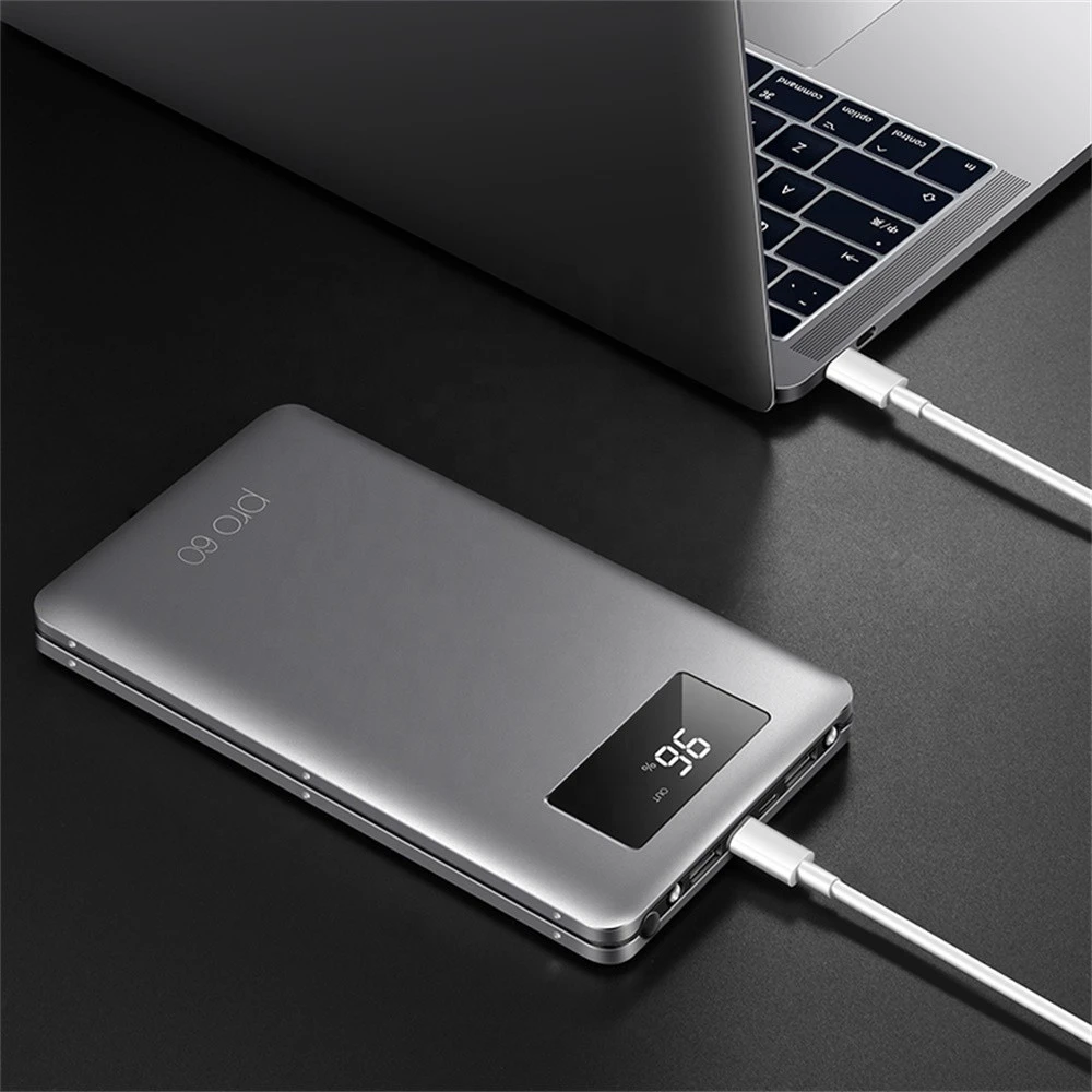 High capacity 40000mah mobile phone  tablet laptop charger PD output portable power bank  with Led Light