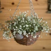 High grade artificial decoration willow rattan hanging flower basket