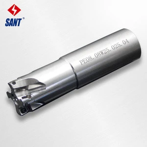 High Precision CNC Lathe Indexable Milling Cutter PE08.08W25.025.04 Recommended Carbide Insert ADMT080304R