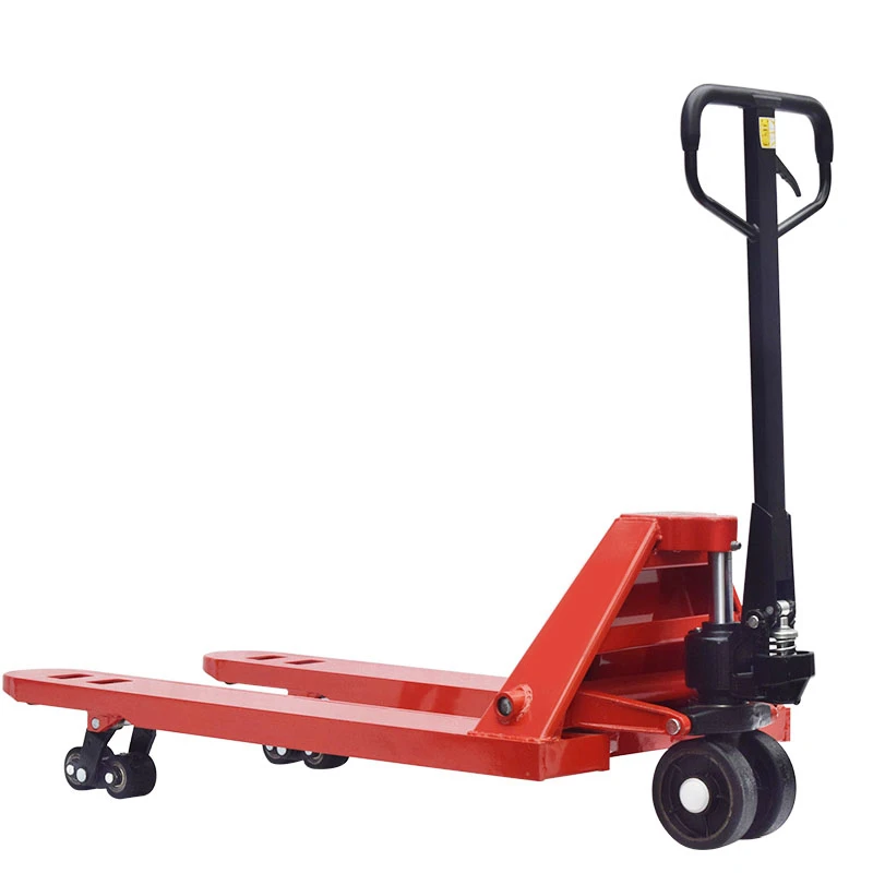 High quality china 5 ton 4 tons Warehouse Double Pressure Relief hand lift hydraulic 550mm hand pallet truck