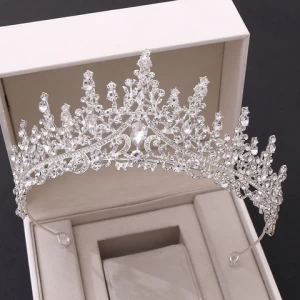 High Quality Crystal Pageant Headband Crown Color Rhinestone Wedding Bridal Tiara Crown