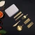 Import High quality durable pink gold stainless steel gold cutlery set from China