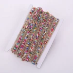 High Quality Fancy Rhinestone Crystal Chain Trim Women Garment Accessories Colourful Shoe Decorations