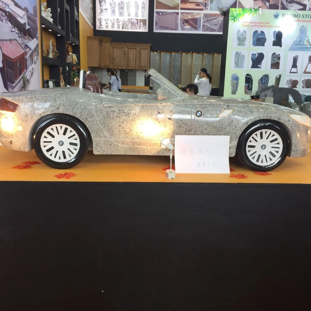 High Quality Hand Made Granite Stone Car Sculpture Vehicle Carving