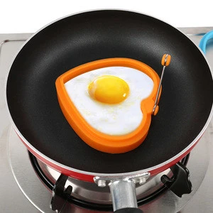 High Quality Heart Shape Silicone Eggs Mold Environmental Friendly Food-grade Silicone Egg Frying Ring