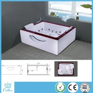 High quality portable bathtub, hot spa tub, rectangular plastic bathtub for adult