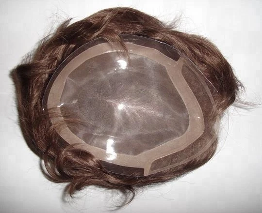 high quality virgin human hair natural looking toupee