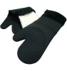 High Quality Wholesale BPA Free FDA Approved With Soft Inner Lining-Black Silicone Oven Hot Mitts