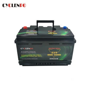 High safety 1000CCA starting battery lifepo4 lithium cranking battery 12v 100ah