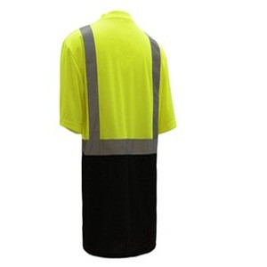 HIGH VISI SECURITY GUARD UNIFORM WORKWEAR SAFE POLO REFLECTIVE T-SHIRT WITH POCKET