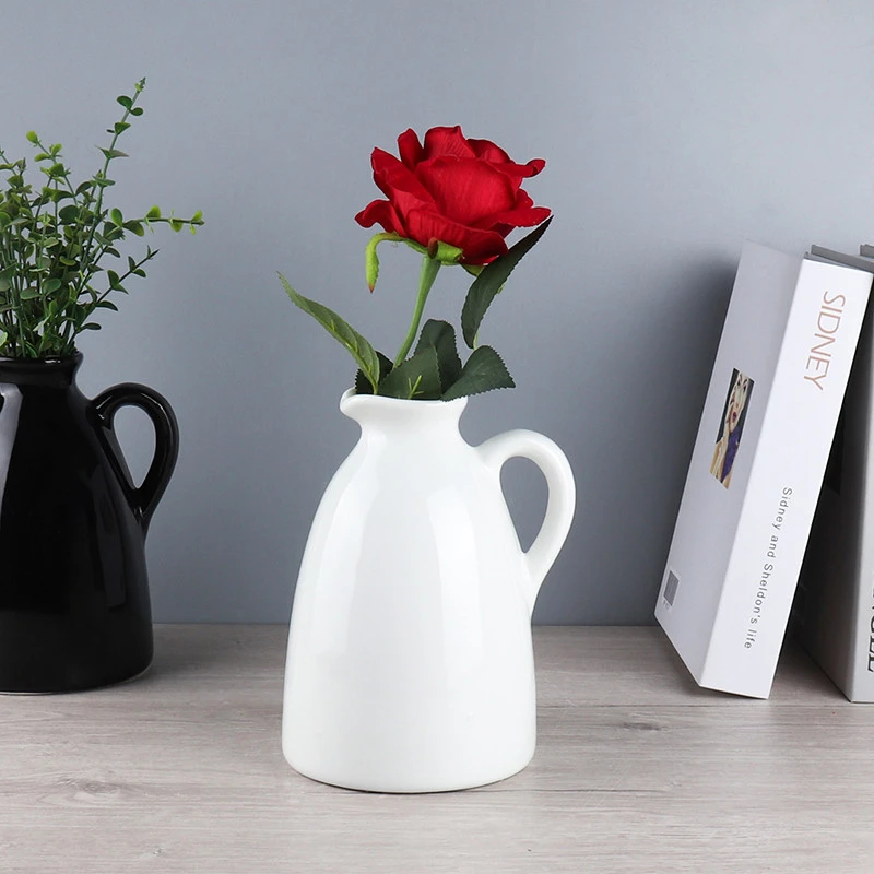 Home Decoration Europe Design Flower Vase Ceramic White Vase