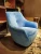 Import Home furniture living room fabric velvet streamline swivel chair, 32D high elastic foam never recycle from China