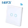 Home light remote control wall mounted switch XJY-ZN-04-1P Touch panel wireless light wall switch for smart home