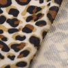 Home textiles 100% polyester faux fur print short plush leopard print fabric