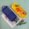 Home Used Rectangle Handles Colorful Stoneware Ceramic Durable Dining Au Gratin Dishes,Bakeware Tray Dishes Baking Pan