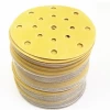 hook and loop abrasive gold sanding discs for car paint