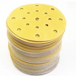 hook and loop abrasive gold sanding discs for car paint
