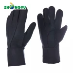 Horse Riding Gloves Grey Sheepskin Mitten Navy Blue Grooming Glove Set