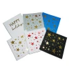 Hot Sale 2 Ply Disposable Napkins in black color with gold foil