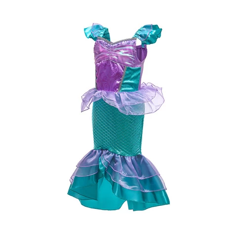Hot sale 2021   Ariel girl Halloween Christmas Costume Mermaid Kids cosplay dress