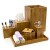 Import Hot sale bamboo with ceramic bathroom accessory set bamboo bathroom suit from China