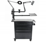Hot sale cabinet tattoo studio equipment tattoo work station with lamp holder for studio