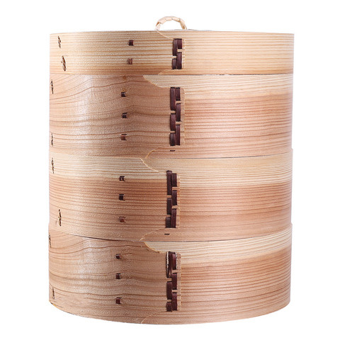 Hot sale Eco-friendly Dumpling 10 inch Bamboo Food Steamer Chinese wooden bamboo steamer kitchen utensils