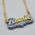 Import Hot Sale New Arrival Copper Material Acrylic Double Plated Custom Name Plate Necklace from China