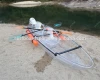 Hot sale Polycarbonate clear canoe with engine PC material transparent boats for sale