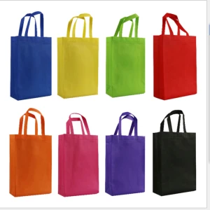Hot Sale Stock Promotional Colored Non Woven Tote Shopping Bag