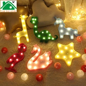 hot sale wholesale 3D Marquee lampdesk Lamp table lamp home decoration Battery Operated night light