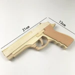 Hot sale wholesale high quality kids short wooden rubber band gun wooden toy gun