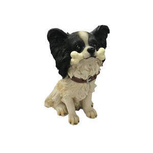 Hot sales cute 15 inch dog resin home decoration for garden yard outdoor decor ornaments