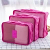 Hot selling 6 pcs Travel Luggage Organizer Packing Cubes Pouches Zipped Mesh Bags