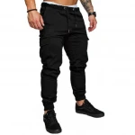 Hot selling Autumn Multi-pockets Drawstring Elastic Waist sweatpants overall fashion jogger  mens trousers & pants