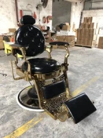 Hot selling red color metal pu leather styling heavy duty chairs cheap beauty hair salon furniture clippers barber chair