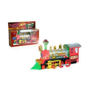 hot toys Electronic Smoking Classical train With Christmas Kids Train Car Toy Music Box Window electric train set