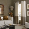Hotel blackout curtain cheap price window curtains ready made With Metallic / Plastic Eyelet