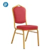 Hotsale stacking gold metal tubular banquet hotel chairs for sale