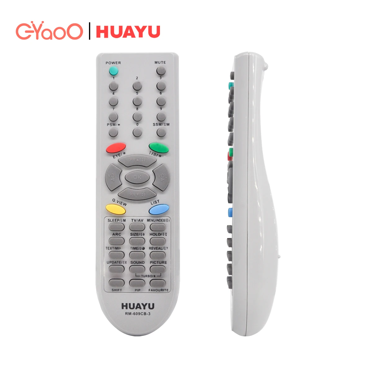 HUAYU RM-609CB-3 CRT Color TV Screen TV Remote Control