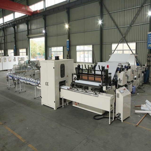 HX-GS-1575 New model Fully Automatic Toilet Paper and Kitchen Towel Production Line with single roll packing machine