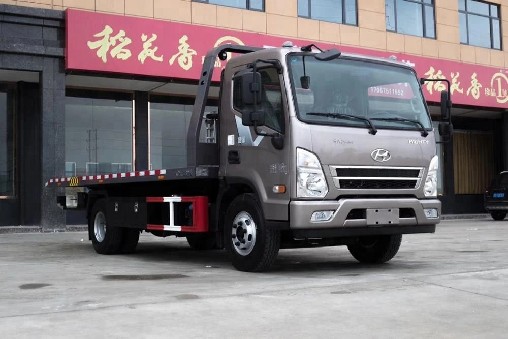 Hyundai towing truck 3 ton wrecker one pull two tow truck