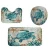 Import i@home bathroom fashion sea turtle shower curtain sets with non-slip rugs 4 pieces washable from China