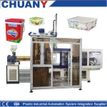 IML labeling ice cream plastic injection molding machine in servo robotic injection machine