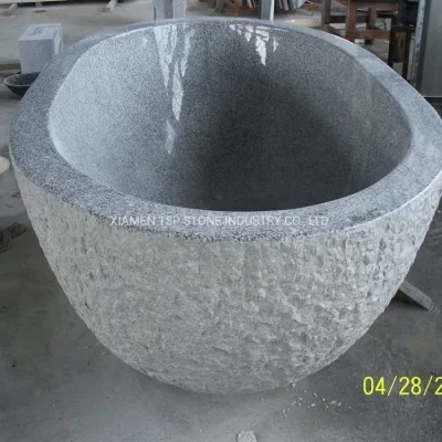 Indoor Grey Granite Stone Tub Bathtub