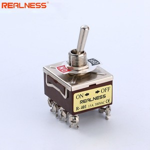 Industrial IP67 sealed DPDT metal spring return toggle switch 8 pin on off toggle switch