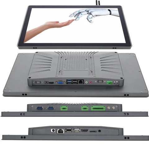 Industrial Panel PC with LCD Touch Screen In-tel Core i7 i3 i5 CPU 1920 * 1080 Promotion Resolution 10 Points Capacitive Touch