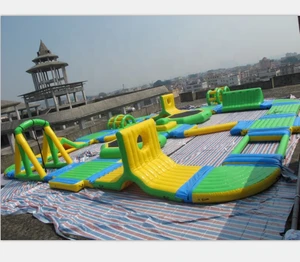 Inflatables water park price Huge inflatable floating island Park for water game sport